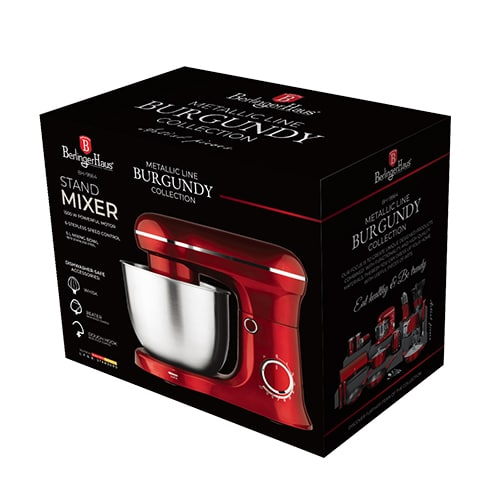 Planetary Stand Mixer | 5 L | Burgundy | Berlinger Haus BH9864