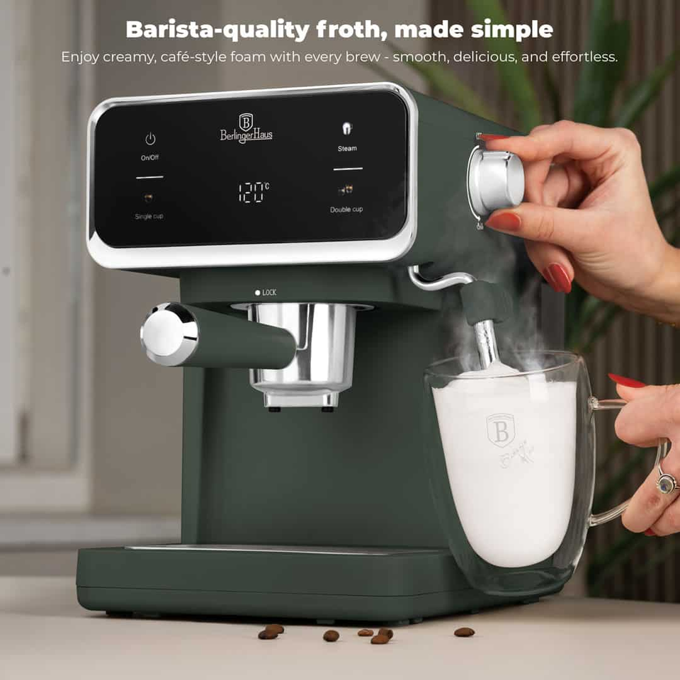 Digital Espresso Coffee Maker, 3 in 1 Berlinger Haus BH9850
