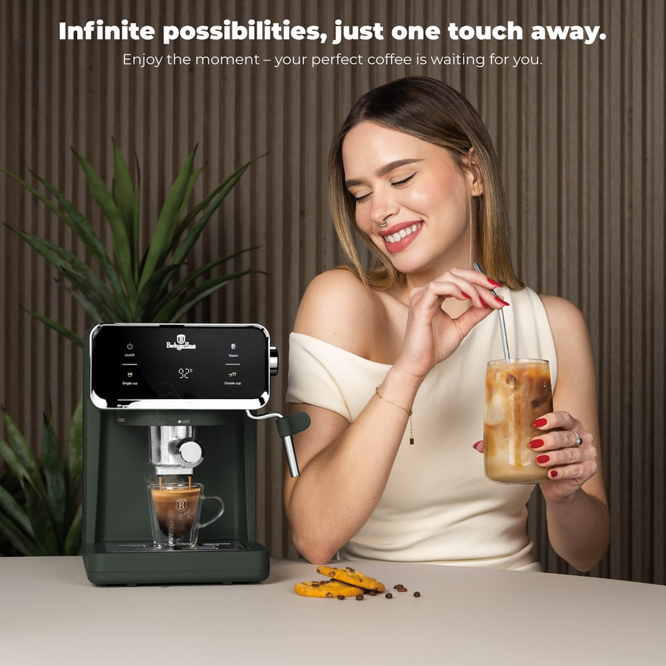 Digital Espresso Coffee Maker, 3 in 1 Berlinger Haus BH9850
