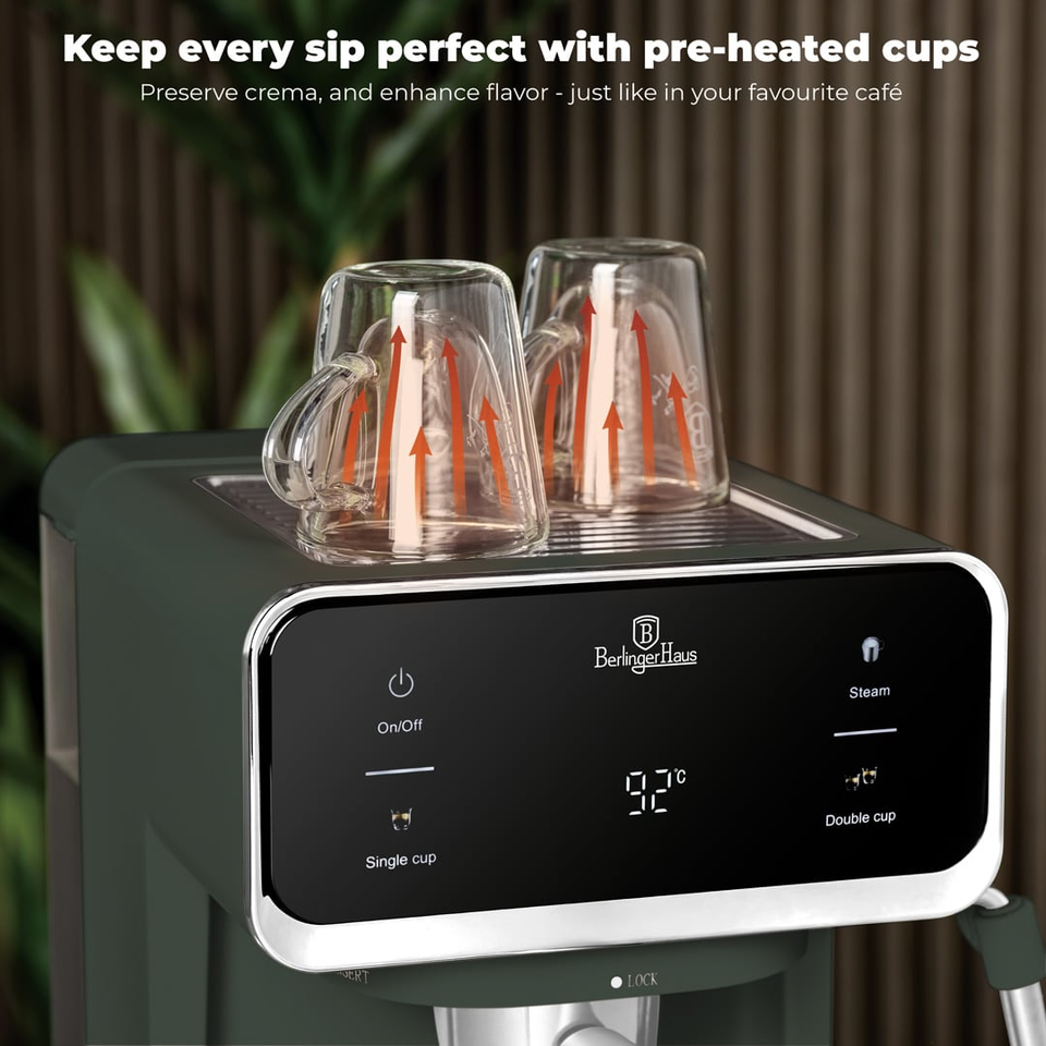 Digital Espresso Coffee Maker, 3 in 1 Berlinger Haus BH9850