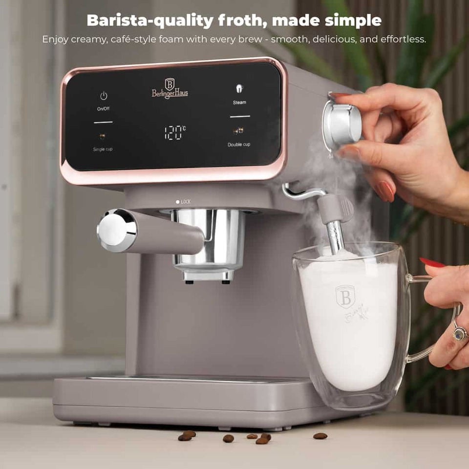 Digital Espresso Coffee Maker, 3 in 1 Berlinger Haus BH9846