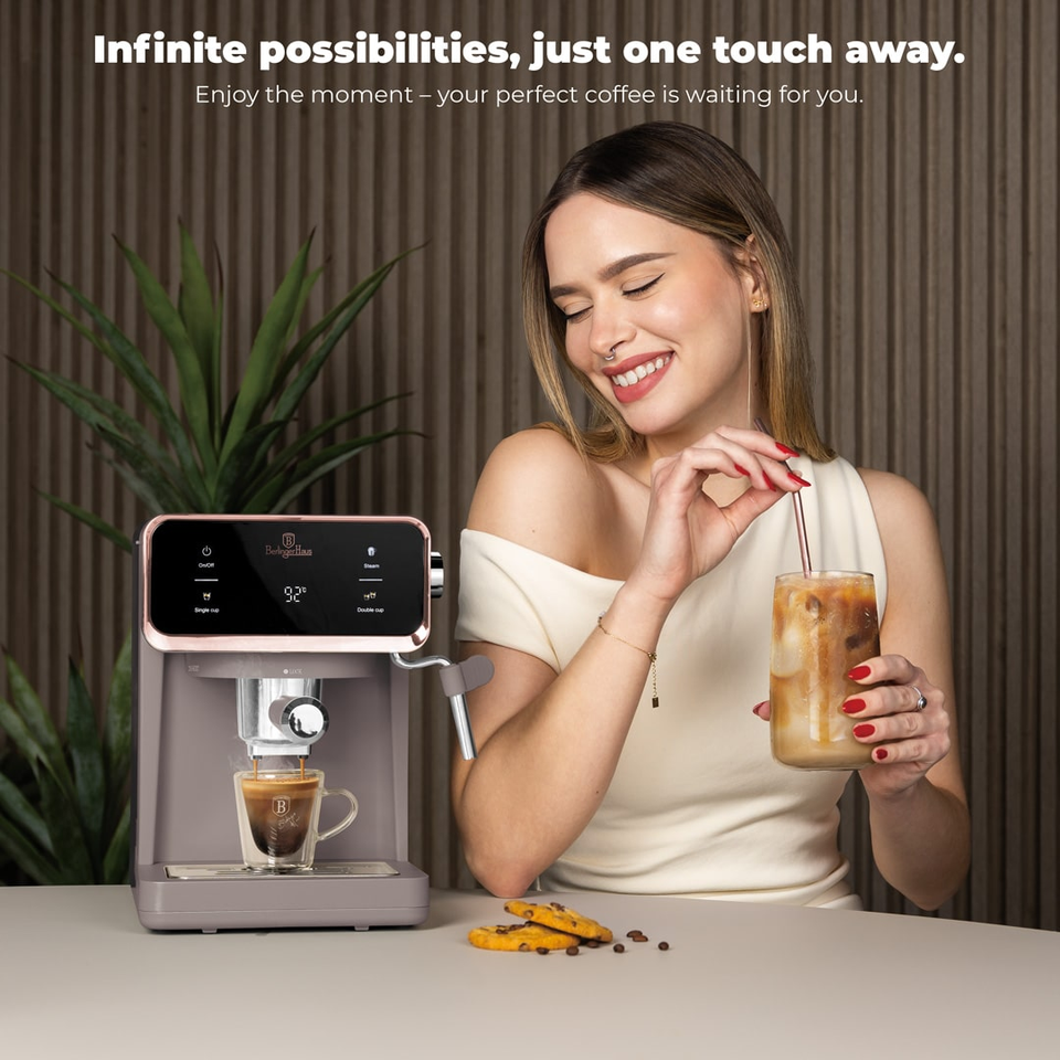 Digital Espresso Coffee Maker, 3 in 1 Berlinger Haus BH9846