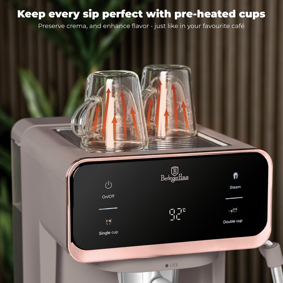 Digital Espresso Coffee Maker, 3 in 1 Berlinger Haus BH9846