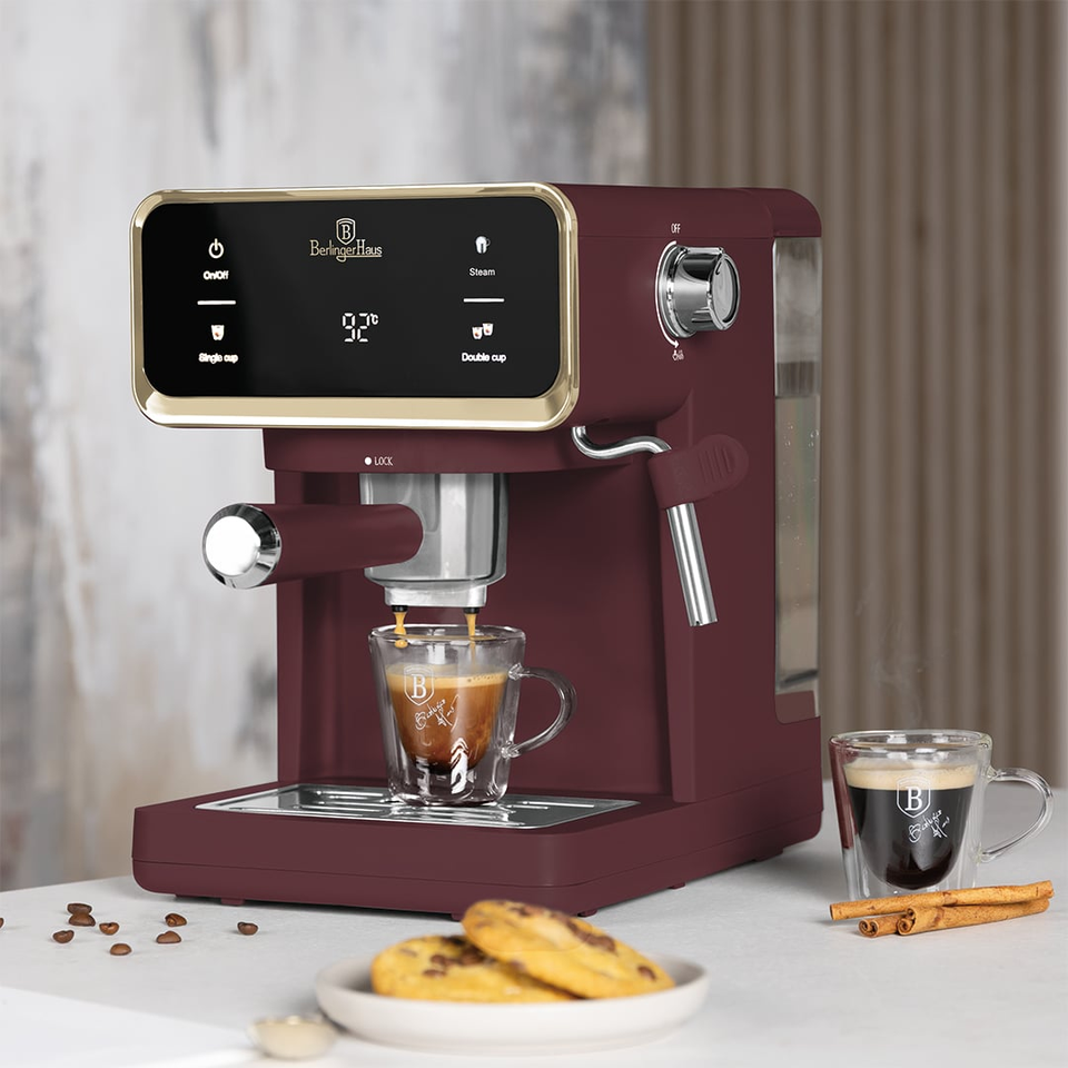 Digital Espresso Coffee Maker, 3 in 1 Berlinger Haus BH9848