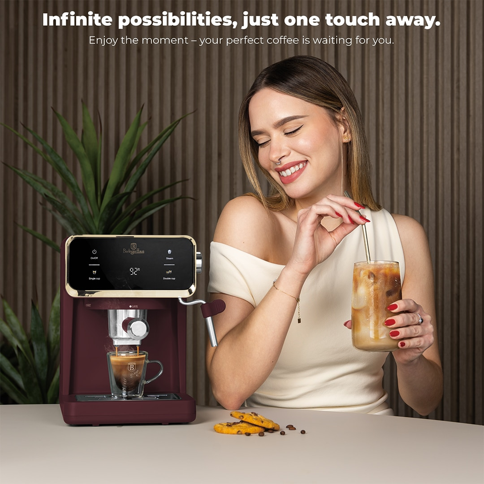 Digital Espresso Coffee Maker, 3 in 1 Berlinger Haus BH9848