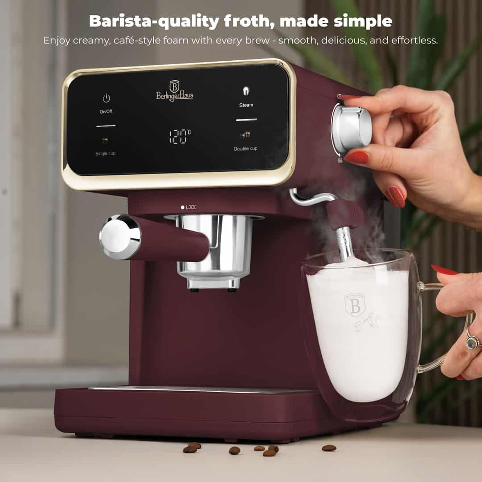 Digital Espresso Coffee Maker, 3 in 1 Berlinger Haus BH9848