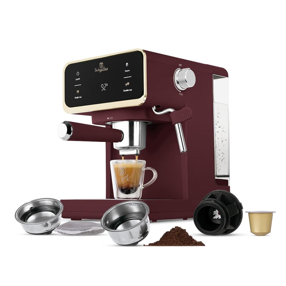 Digital Espresso Coffee Maker, 3 in 1 Berlinger Haus BH9848