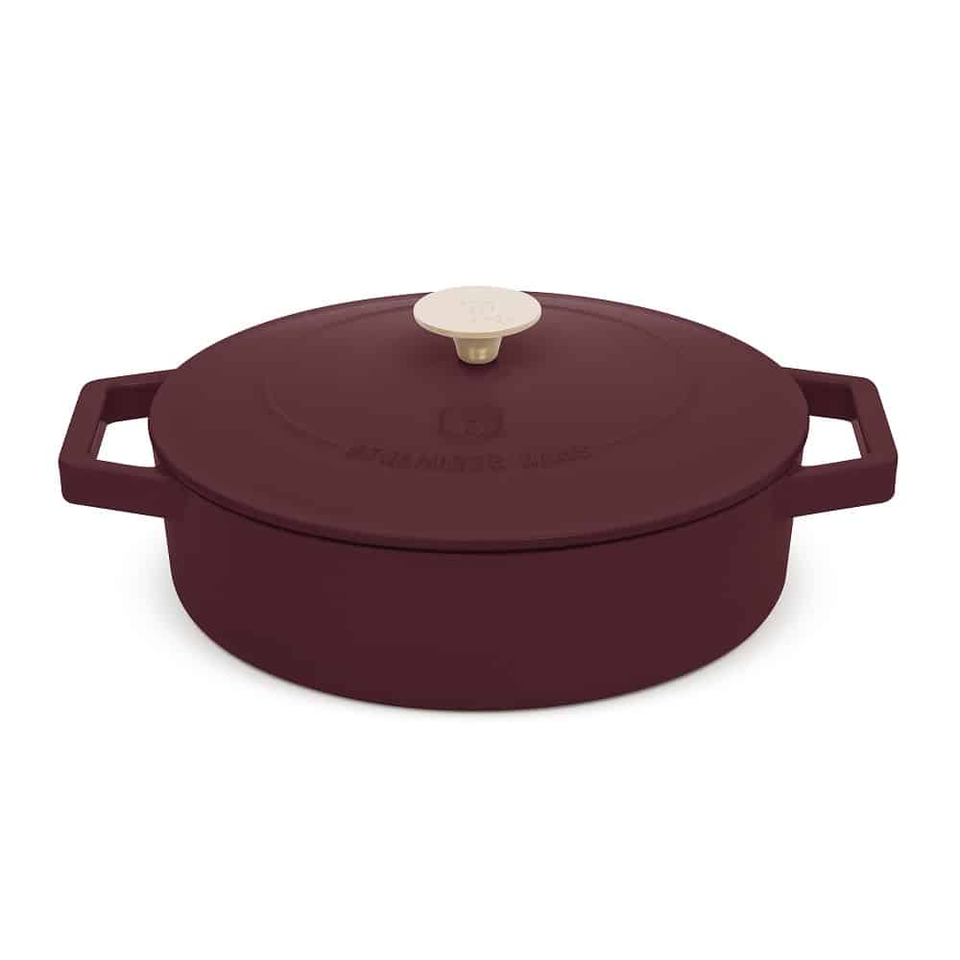 Shallow Pot, 26 cm, Cast Iron – Bordeaux Berlinger Haus BH6263