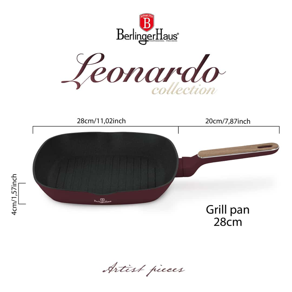 Grill Pan, 28 cm Leonardo Nordic Berlinger Haus BH8297