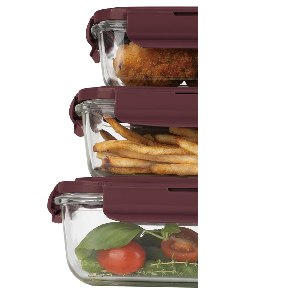 3-Piece Glass Food Container Set,Berlinger Haus BH8790