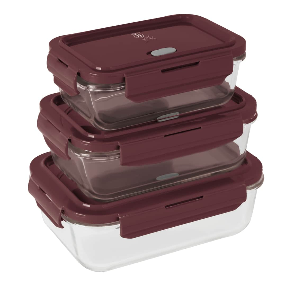 3-Piece Glass Food Container Set,Berlinger Haus BH8790