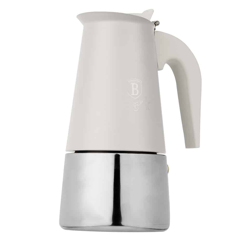 Coffee Maker, 6 Cups, Matt Cream Sahara | Induction Compatible | Berlinger Haus BH8911