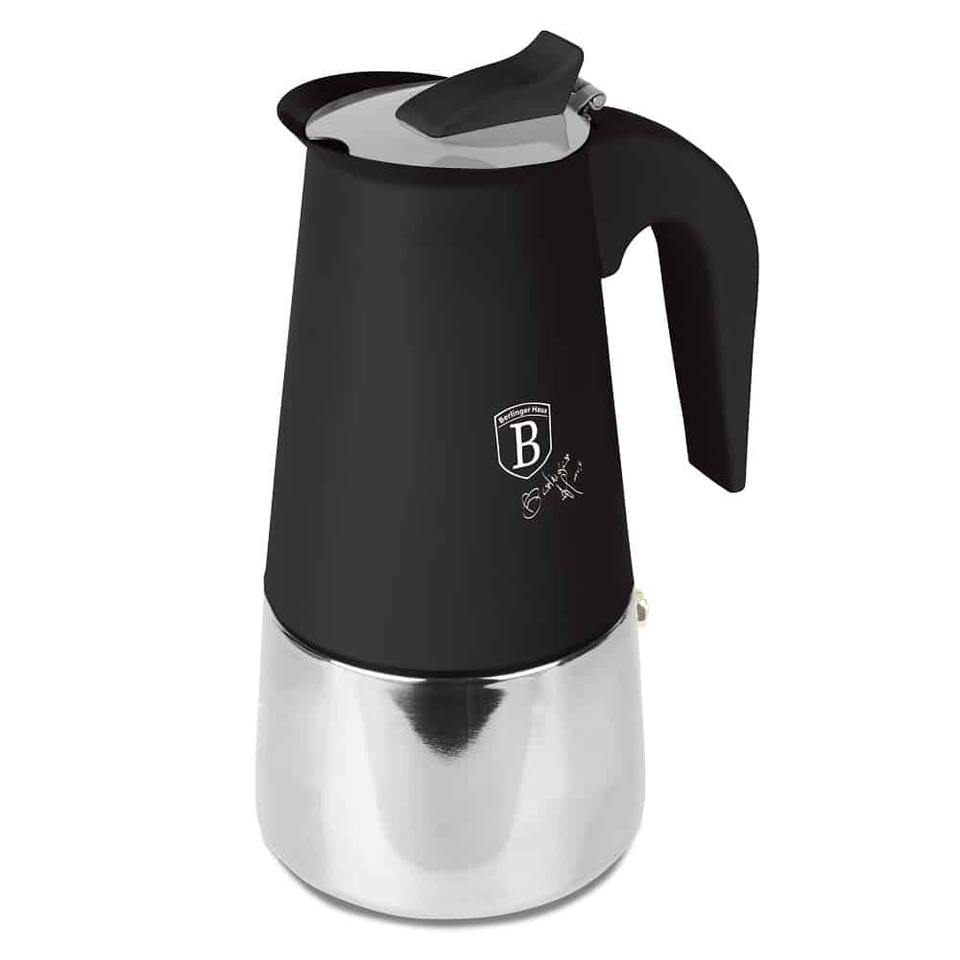 Coffee Maker, 6 Cups, Matt Black | Induction Compatible | Berlinger Haus BH8912