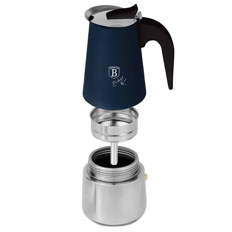 Coffee Maker, 6 Cups, Matt Blue | Induction Compatible | Berlinger Haus BH8913