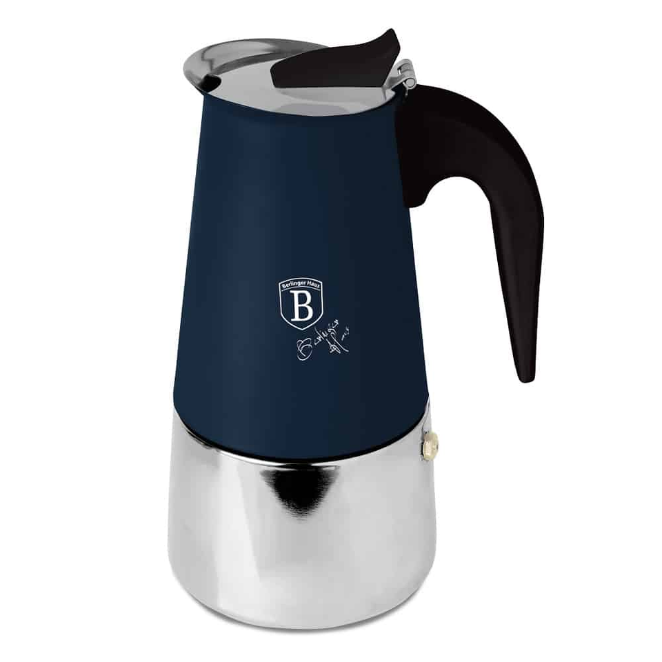 Coffee Maker, 6 Cups, Matt Blue | Induction Compatible | Berlinger Haus BH8913