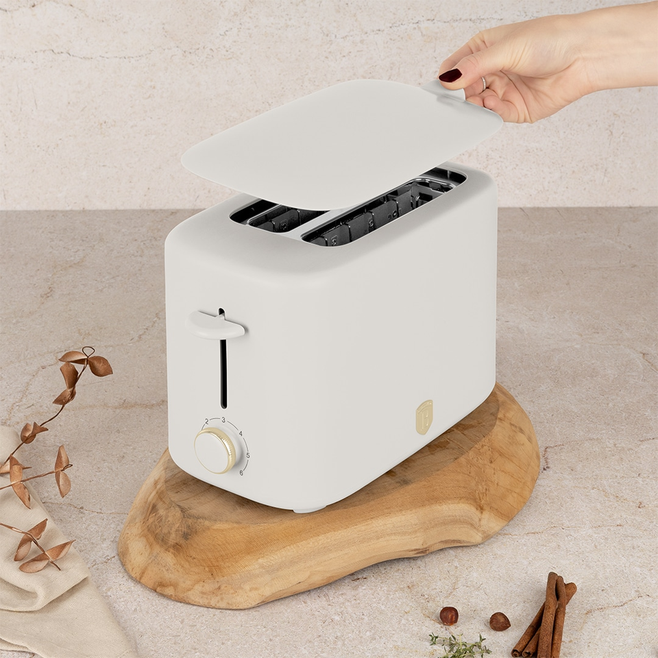 Toaster with Cover, Sahara Matt Cream | Berlinger Haus