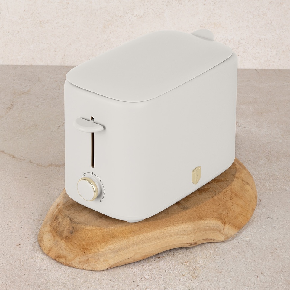 Toaster with Cover, Sahara Matt Cream | Berlinger Haus