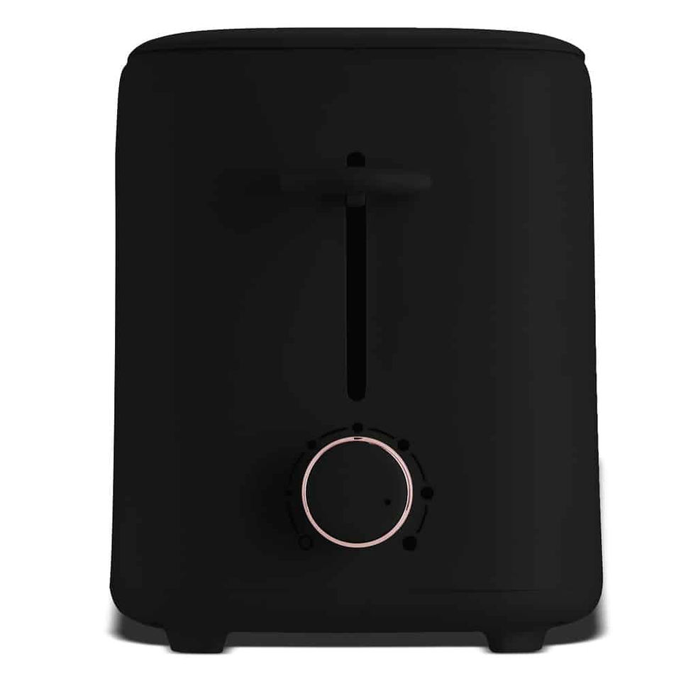 Toaster with Cover, Black–Rose Gold | Berlinger Haus BH9702
