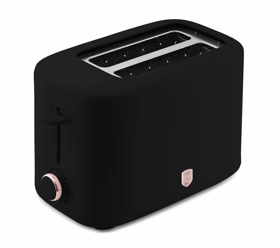 Toaster with Cover, Black–Rose Gold | Berlinger Haus BH9702