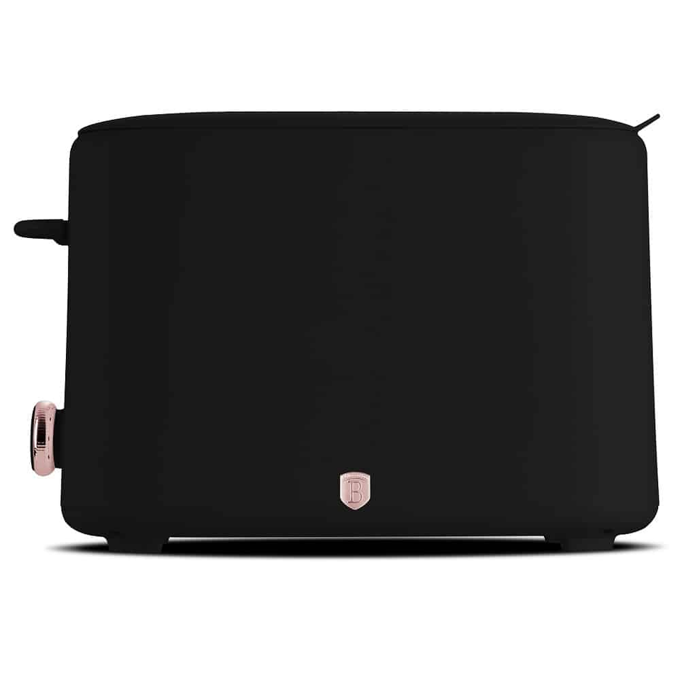 Toaster with Cover, Black–Rose Gold | Berlinger Haus BH9702
