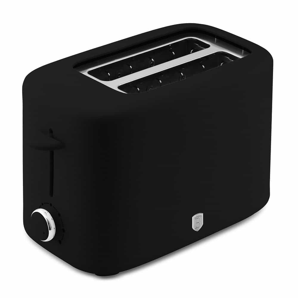 Toaster with Cover, Black–Silver | Berlinger Haus BH9703
