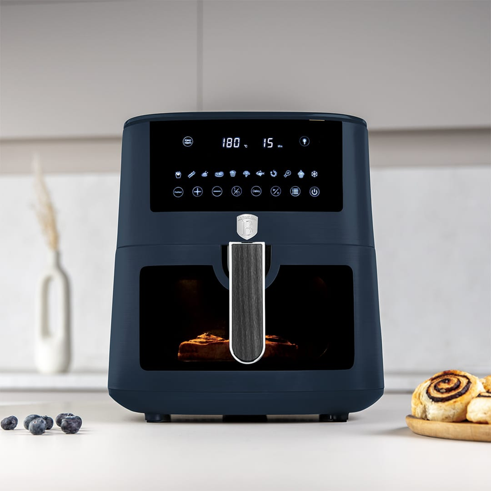 Air Fryer, 5 L with Visible Window – Matt Blue | Berlinger Haus BH9760