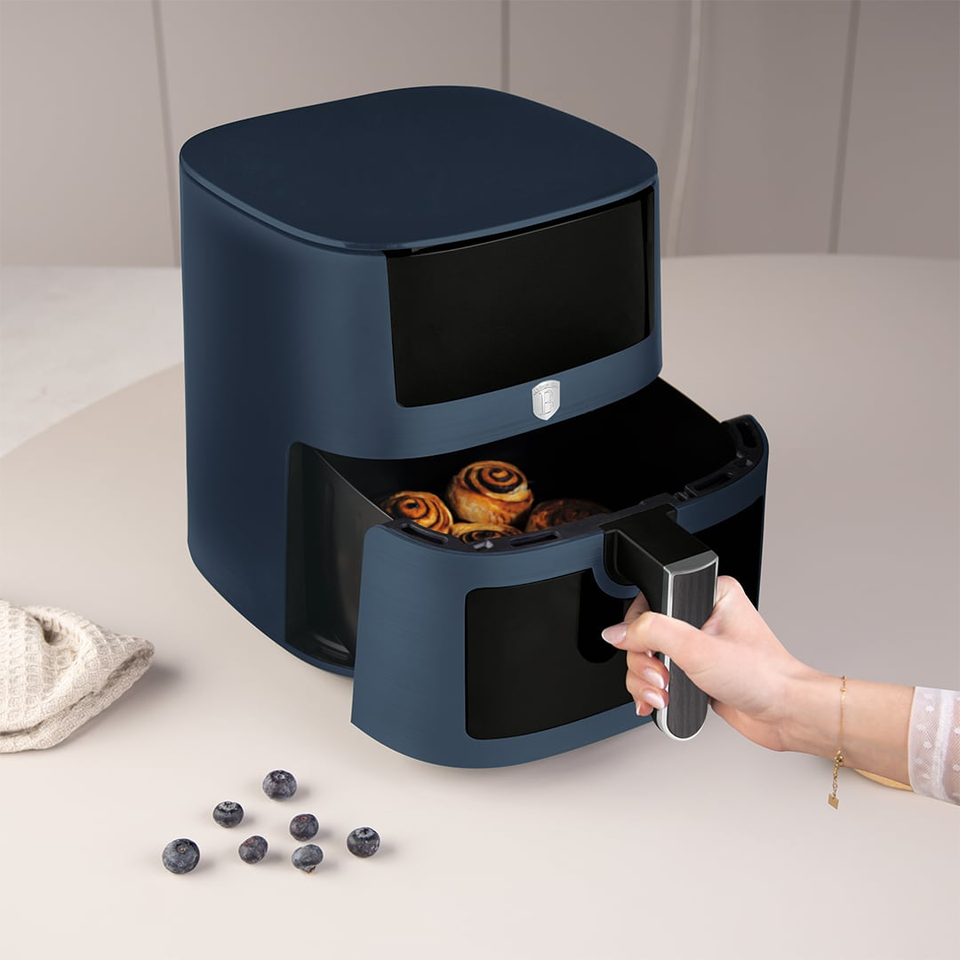 Air Fryer, 5 L with Visible Window – Matt Blue | Berlinger Haus BH9760