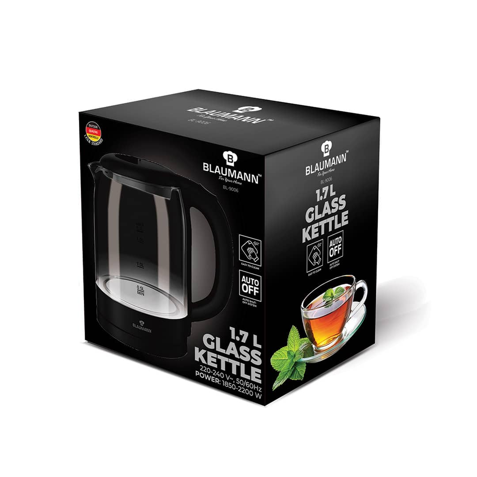 Electric Glass Kettle | Black | Blaumann BL9006