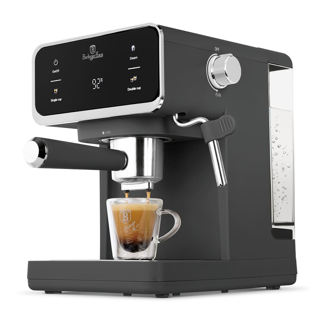 Digital Espresso Coffee Maker, 3 in 1 | Matt Anthracite | Berlinger Haus BH9852