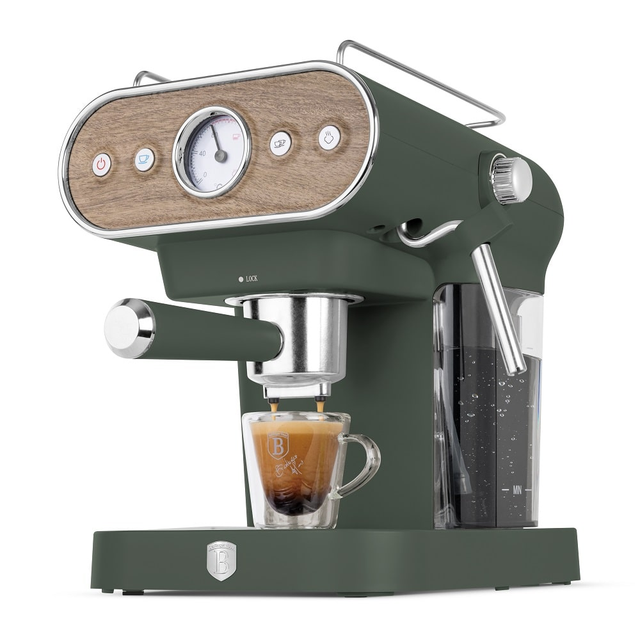 Espresso Coffee Maker, 3 in 1 | Matt Green | Berlinger Haus BH9857