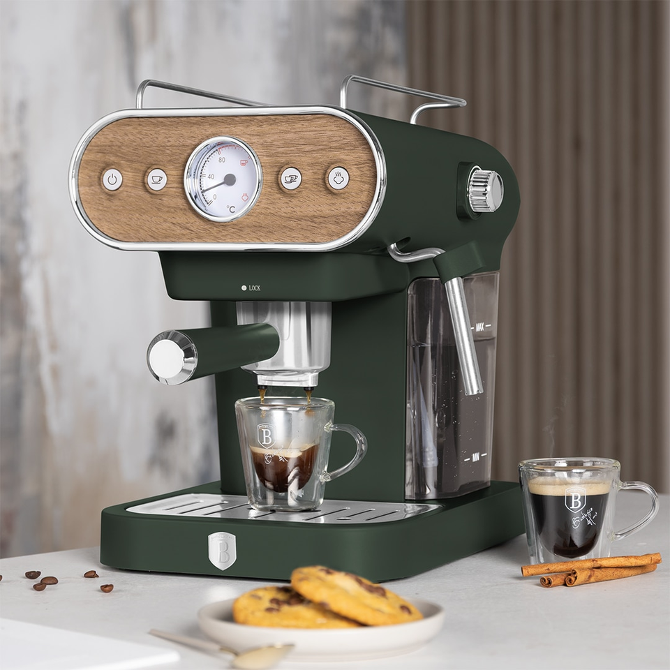 Espresso Coffee Maker, 3 in 1 | Matt Green | Berlinger Haus BH9857