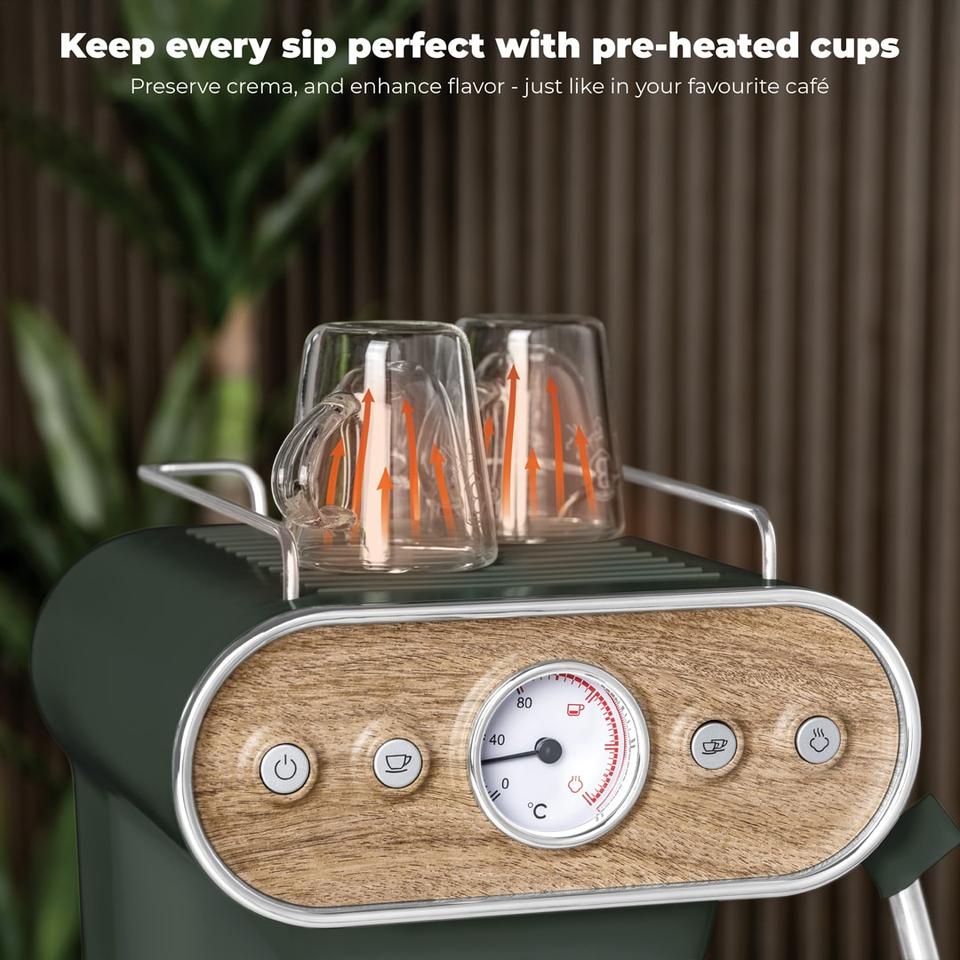 Espresso Coffee Maker, 3 in 1 | Matt Green | Berlinger Haus BH9857