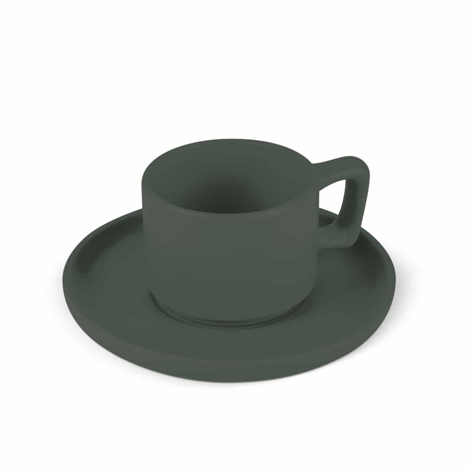4+4 pcs Espresso Cup Set Berlinger Haus LPBH262 | Matt Green
