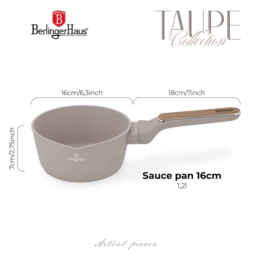 Sauce Pan, 16 cm Berlinger Haus BH8330 | Taupe Nordic