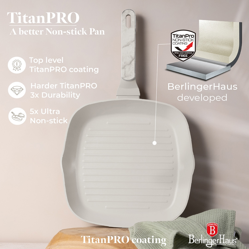 Grill Pan, 28 cm Berlinger Haus BH8392 | Sahara Marble