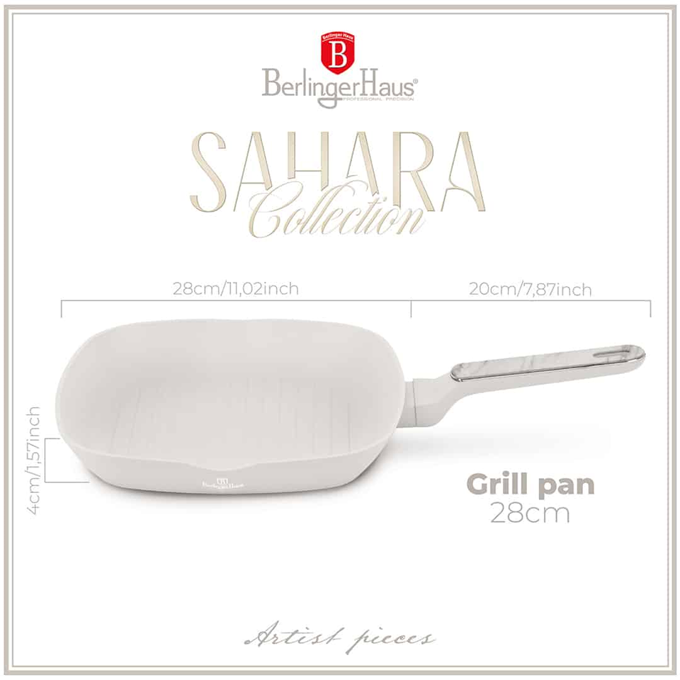 Grill Pan, 28 cm Berlinger Haus BH8392 | Sahara Marble