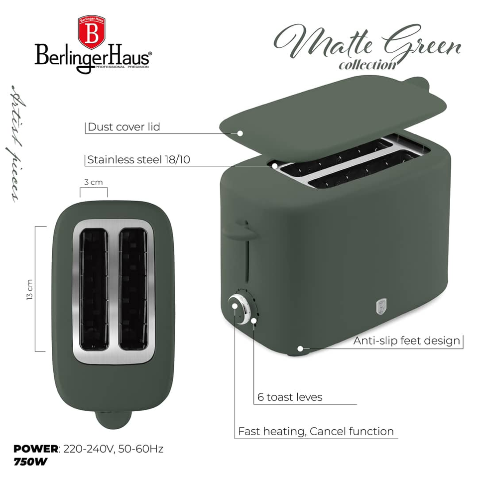 Toaster with Cover, Matt Green | Berlinger Haus BH9705