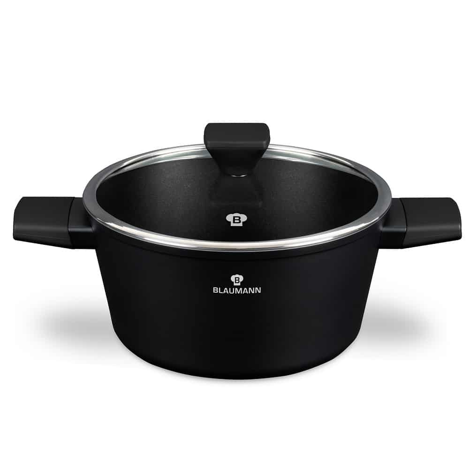 Casserole with Lid 28 cm Blaumann BL4002 | Black Silver