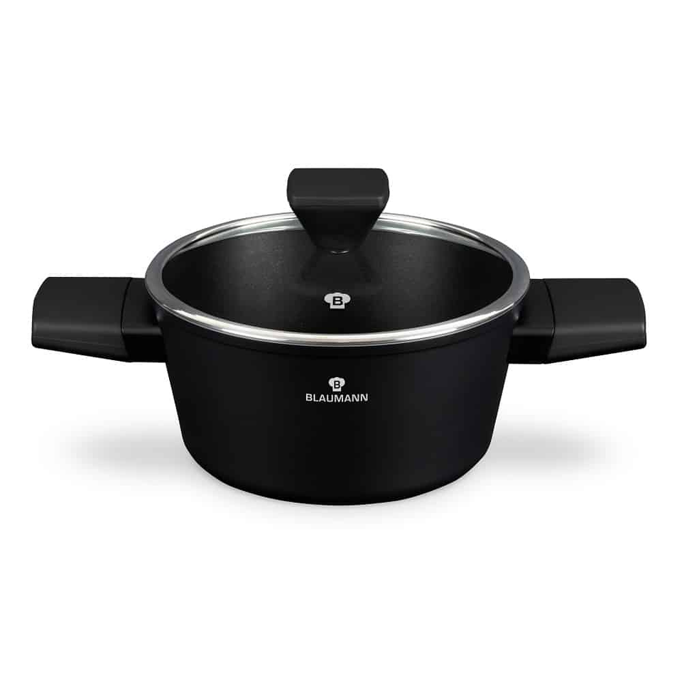 Casserole with Lid 20 cm Blaumann BL4000 | Black Silver
