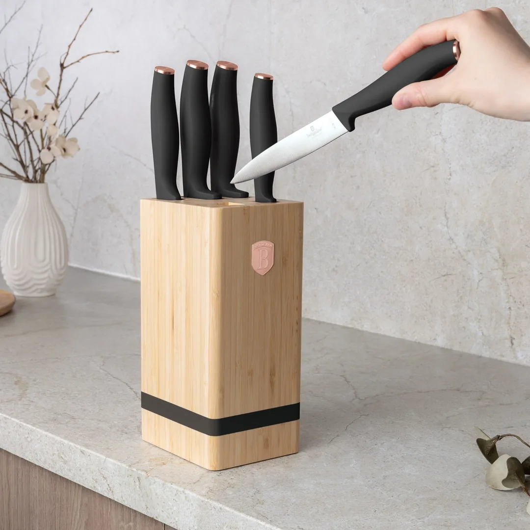 Berlinger Haus 6 piece knife set with bamboo stand