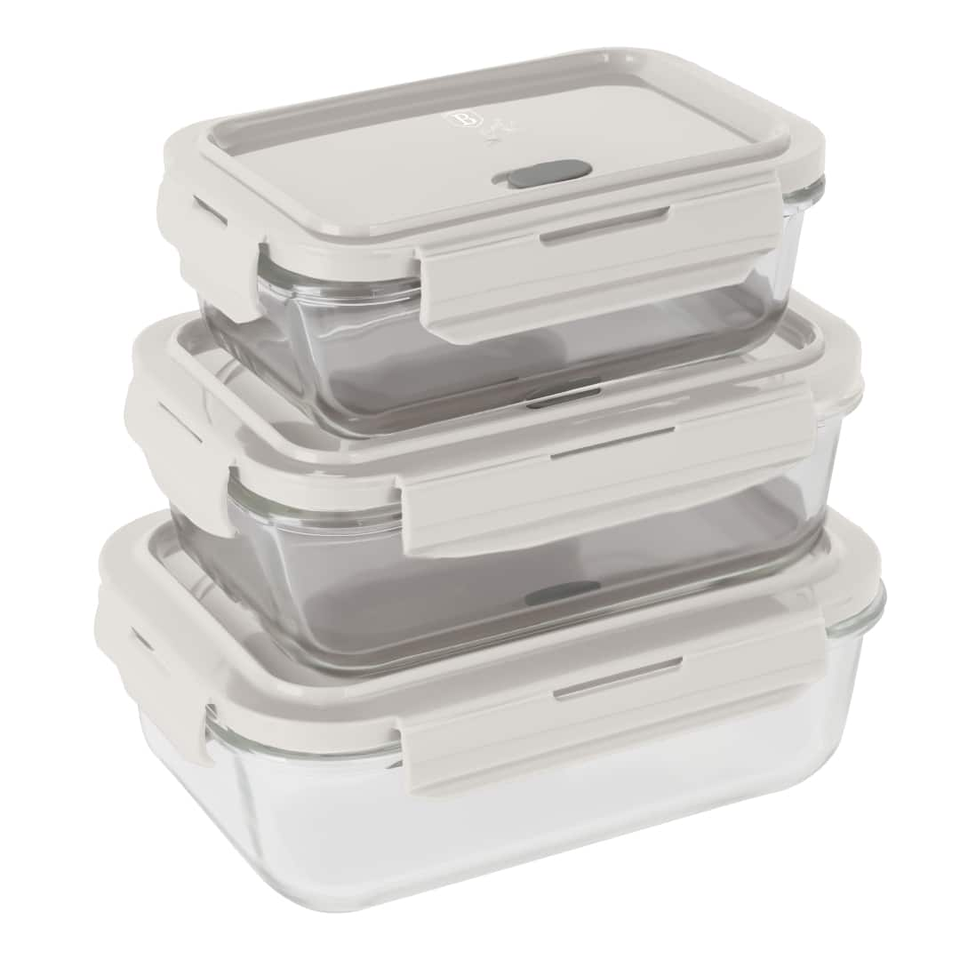 3 Pcs Container Set Berlinger Haus BH8793 | Cream