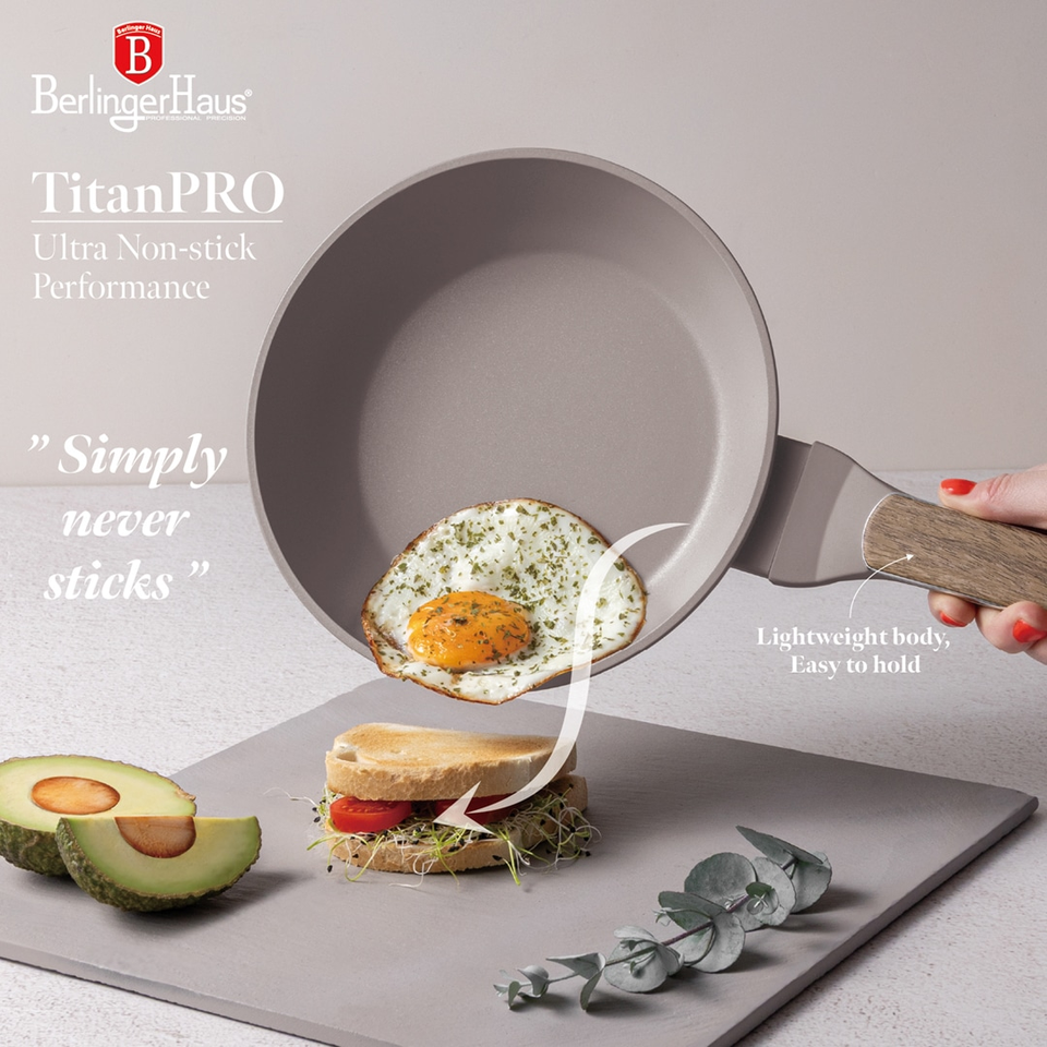 3 Pcs Frypan Berlinger Haus BH8342 | Taupe Nordic