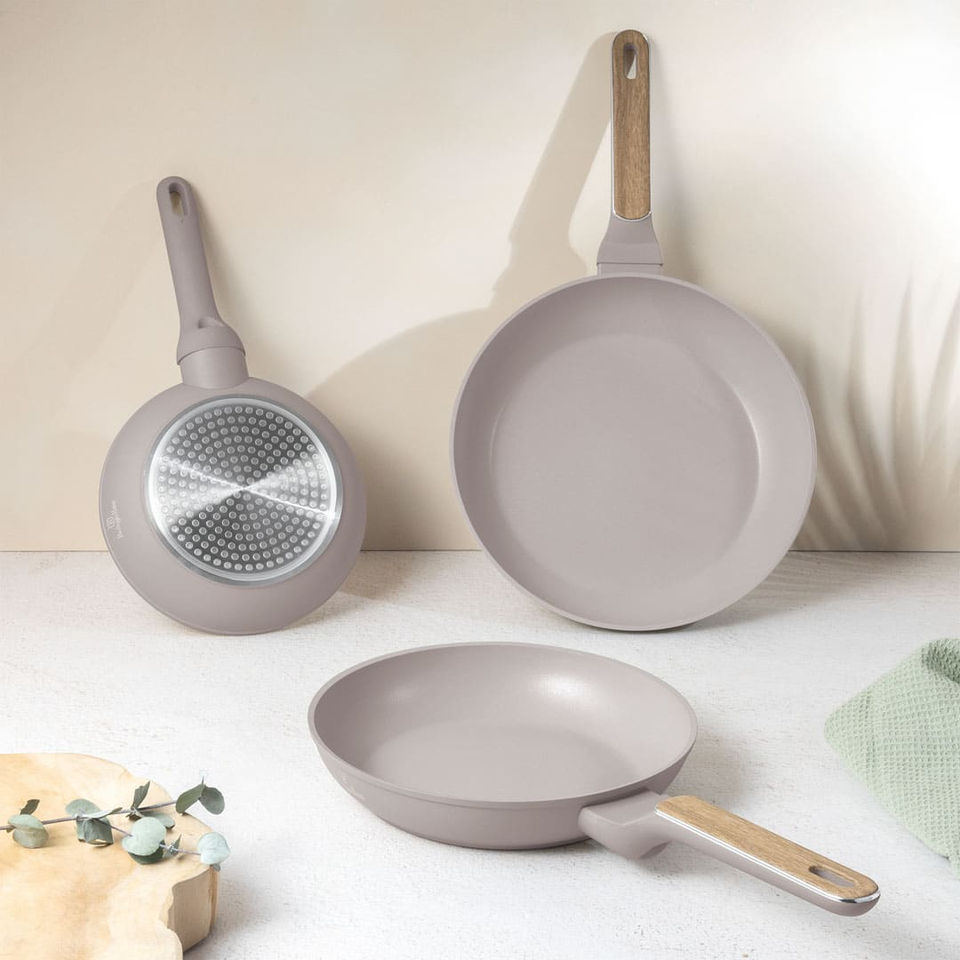 3 Pcs Frypan Set Berlinger Haus BH8341 | Taupe Nordic