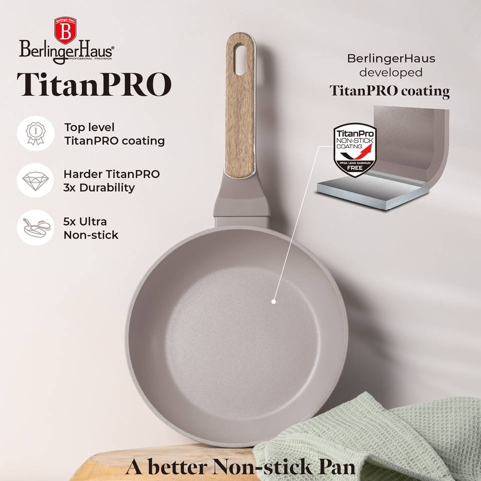 3 Pcs Frypan Set Berlinger Haus BH8341 | Taupe Nordic