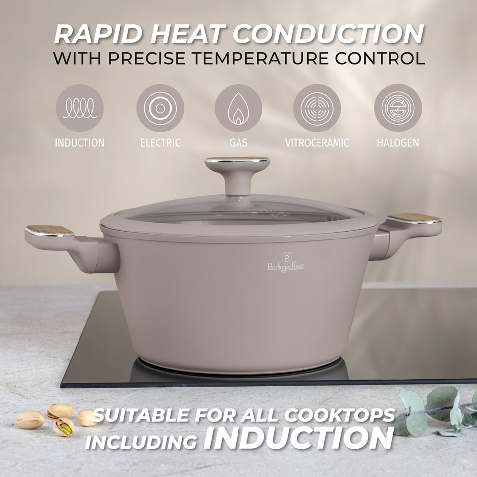 Casserole 24 cm Berlinger Haus BH8339 | Taupe Nordic