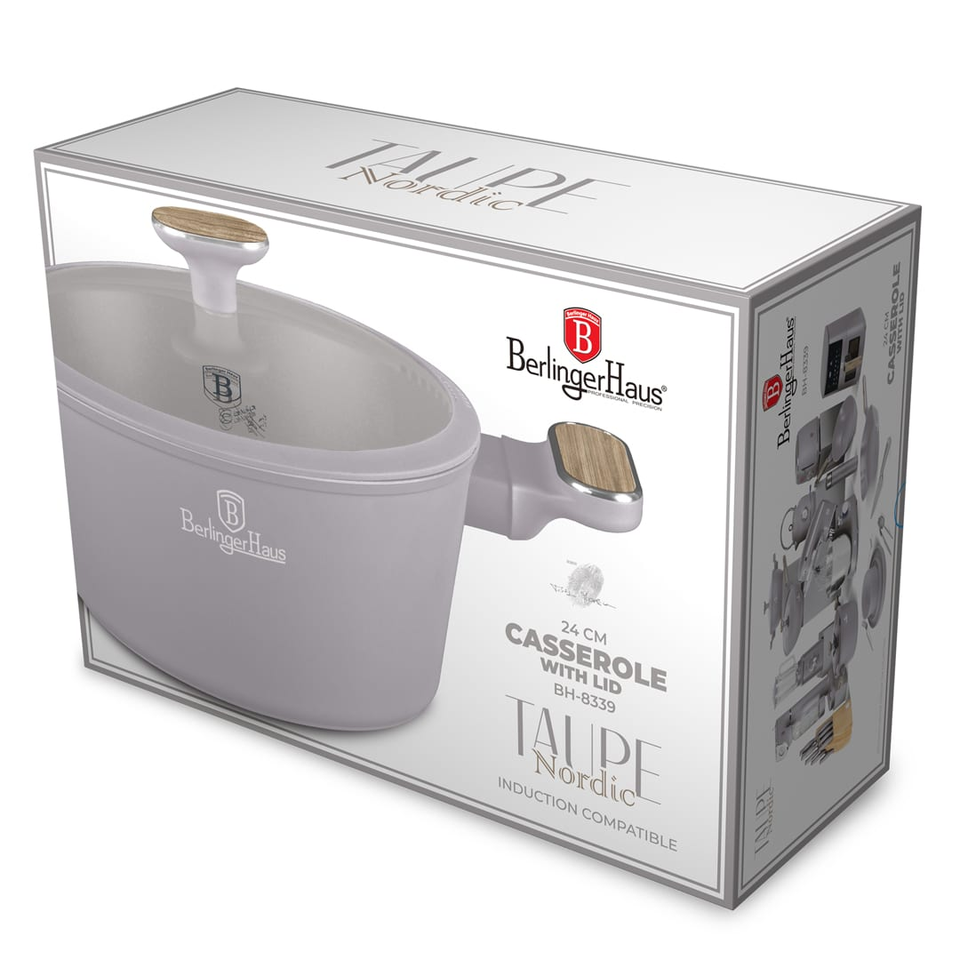 Casserole 24 cm Berlinger Haus BH8339 | Taupe Nordic