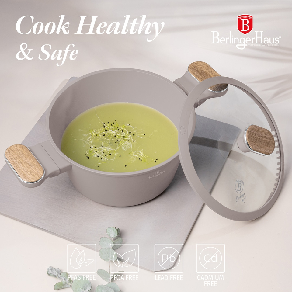 Casserole with Lid 20 cm Berlinger Haus BH8338 | Taupe Nordic