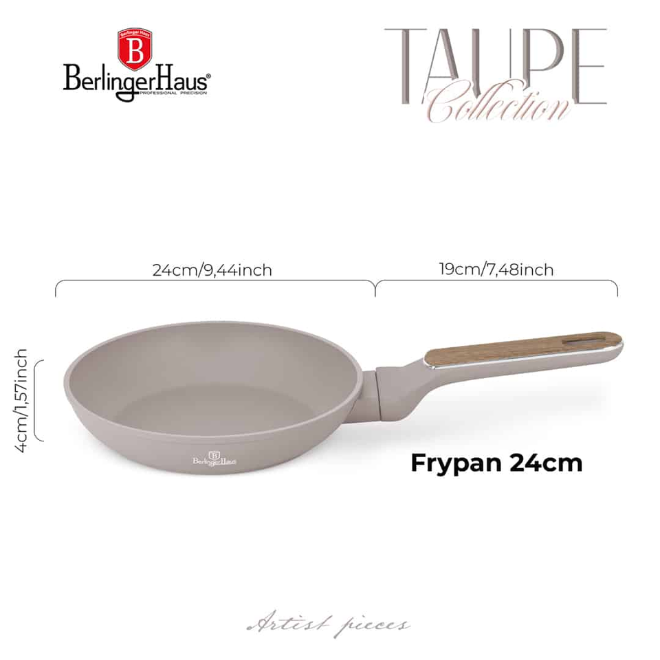 Frypan 24 cm Berlinger Haus BH8327 | Taupe Nordic