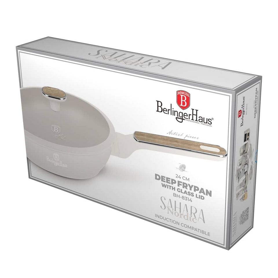 Deep Frypan with Lid 24 cm Berlinger Haus BH8314 | Sahara Nordic