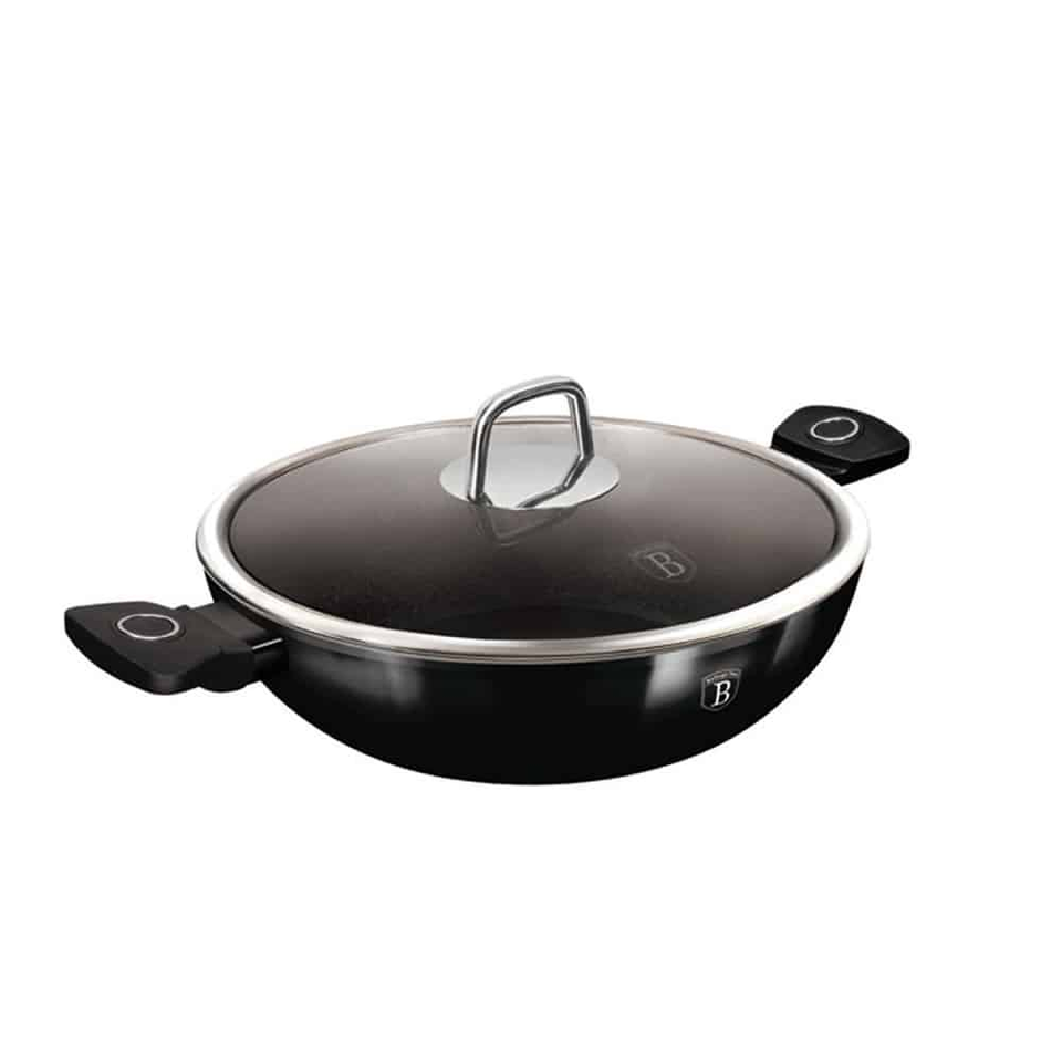 Wok with Lid 30 cm – Berlinger Haus BH8219 | Black Vantage